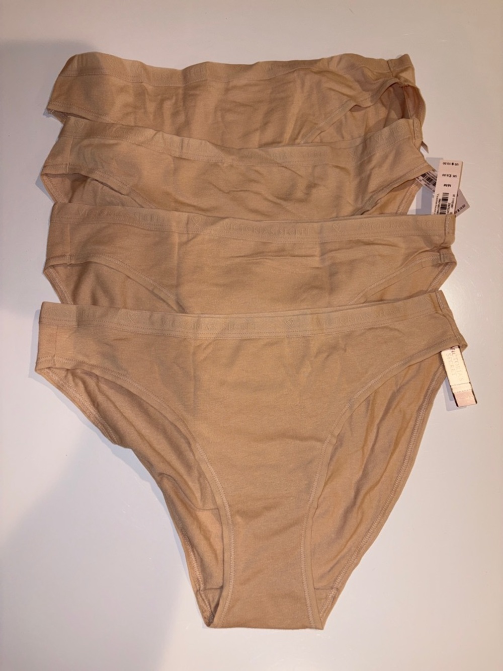 Victoria's Secret Beige Woman’s Bikini Panties  - Pack of 4